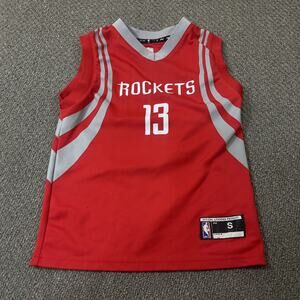 Houston Rockets Jersey Youth Small Red Gray NBA Basketball James Harden 13 *
